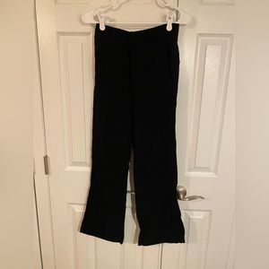 ZARA black flowy crepe pants.